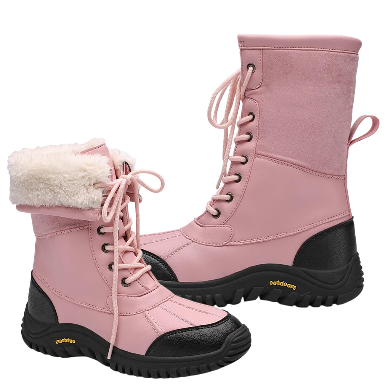 HESBITEUL Boots for Women Outdoor Winter Booties Snow Boots Lightweight for Skiing