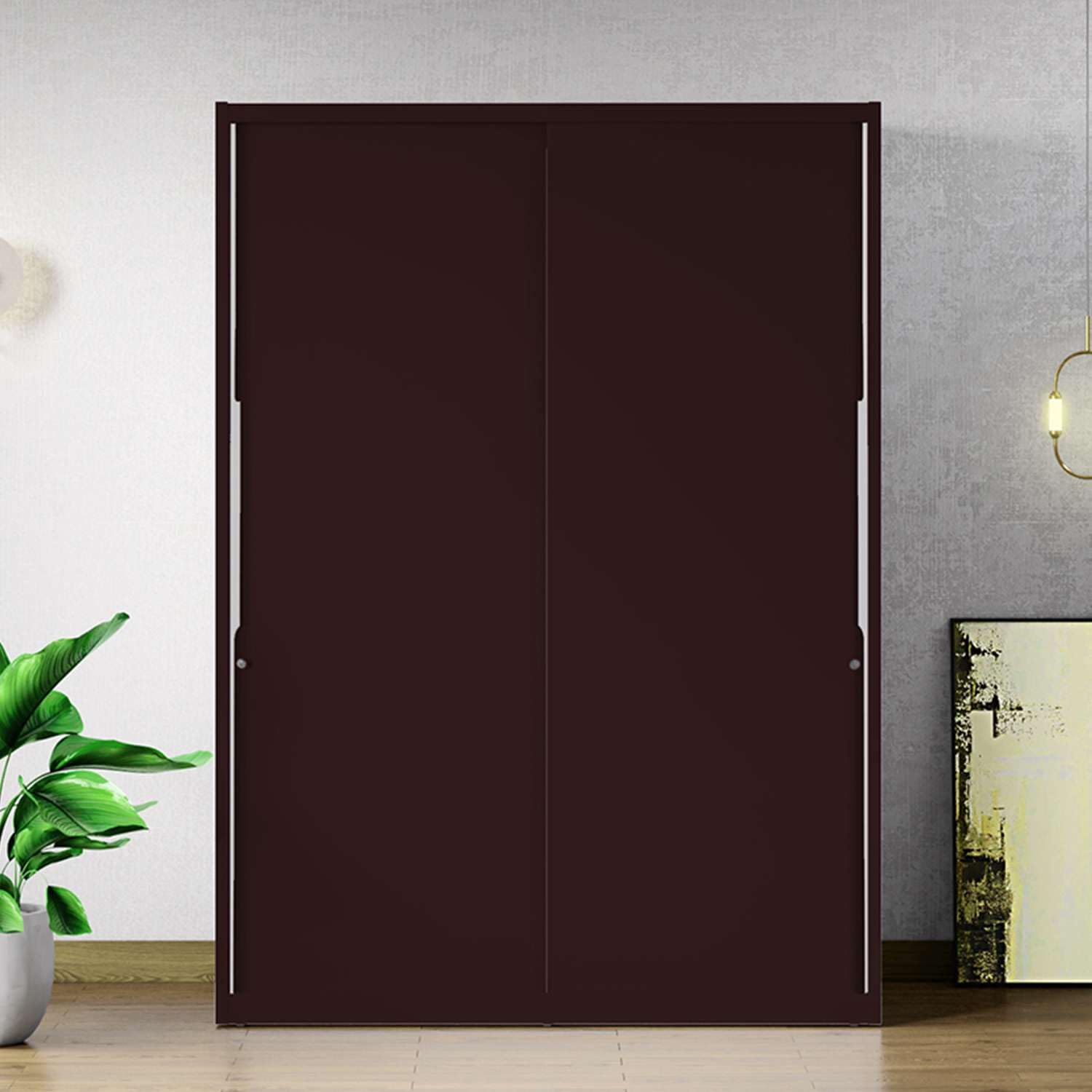 GODREJ INTERIO Almirah Slide N Store Pro Plus 2-Door Steel Sliding Wardrobe for Clothes (Textured Shell Wine Red), 1-Year Warranty, 7 Shelves, 2 Drawer-image-36