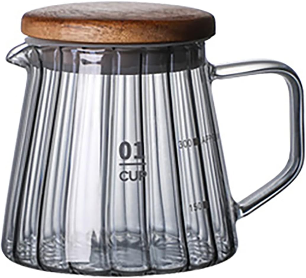 Bicuzat Elegant Wave Shaped Glass Creamer Coffee Milk