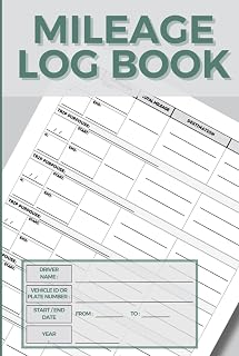 Mileage Log Book: Track Daily Miles, Vehicle Expenses & Maintenance | For Self-Employed Professionals, Freelancers, Rideshare & Delivery Drivers | ... Totals & Annual Summary (6x9, 100 Pages)