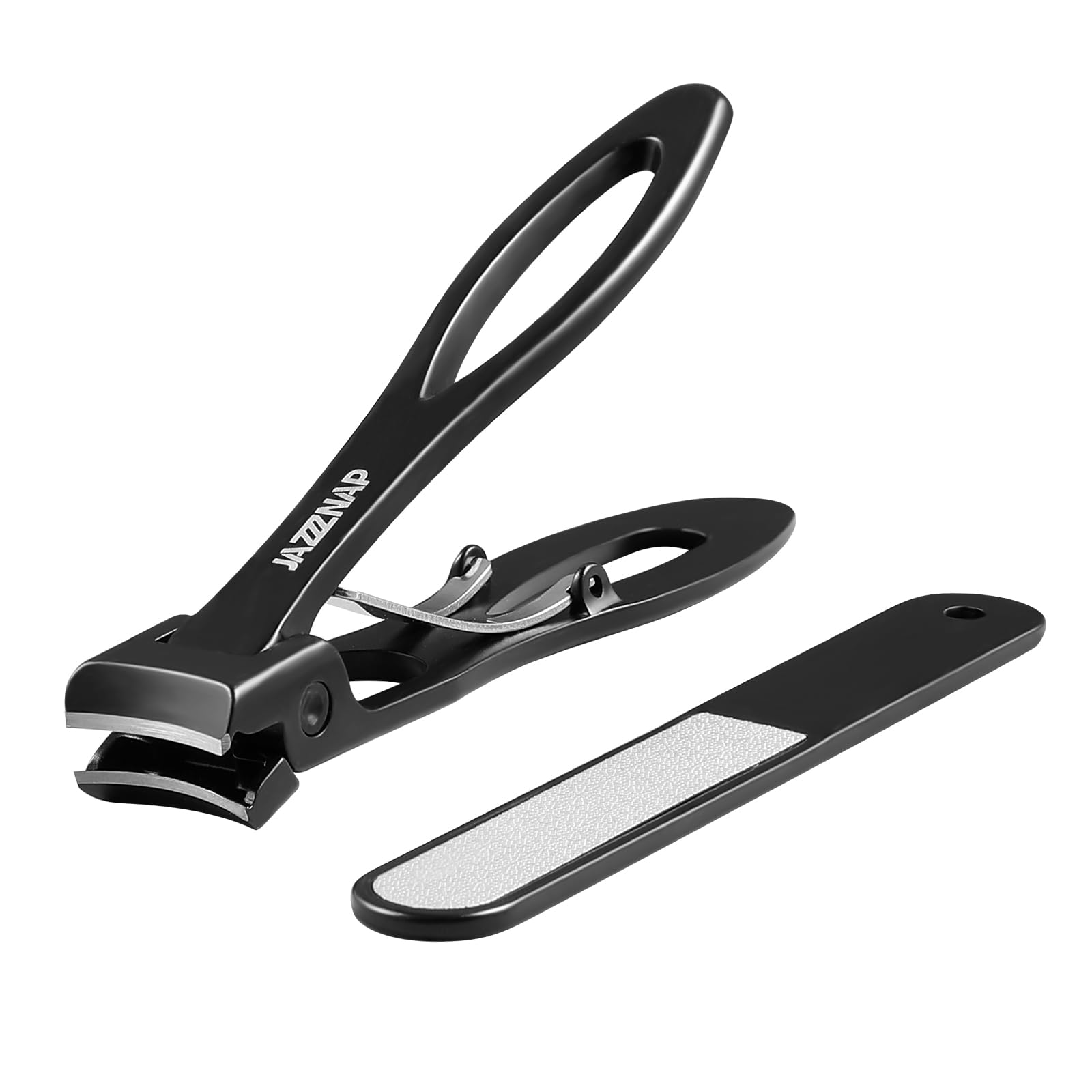 JAZZZNAP Nail Clippers Set Ultra Wide Jaw Opening Fingernail and Toenail Clippers with Nail File for Thick and