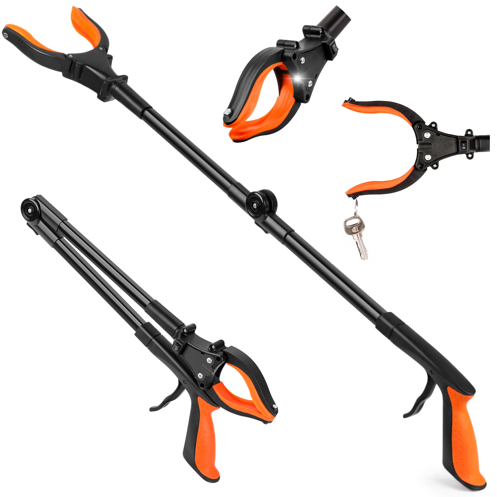 Buy Reacher Grabber Pickup Tool Firm Grabber Reacher Tool with LED