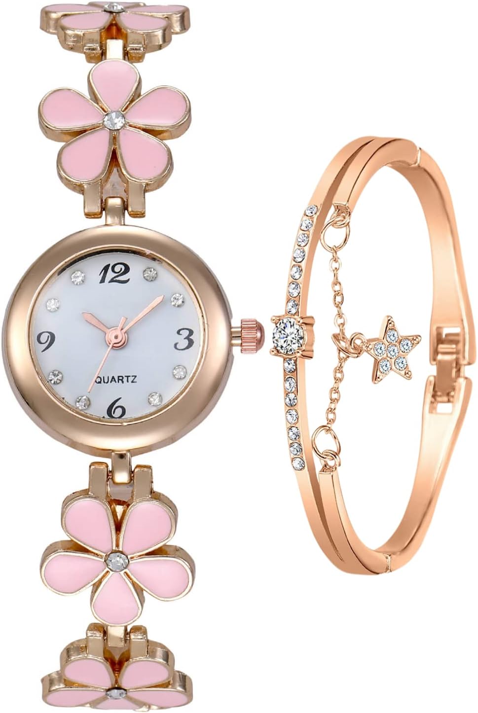 Women's Bracelet Watch Fashion Item Waterproof Quartz Flower Shaped Watch