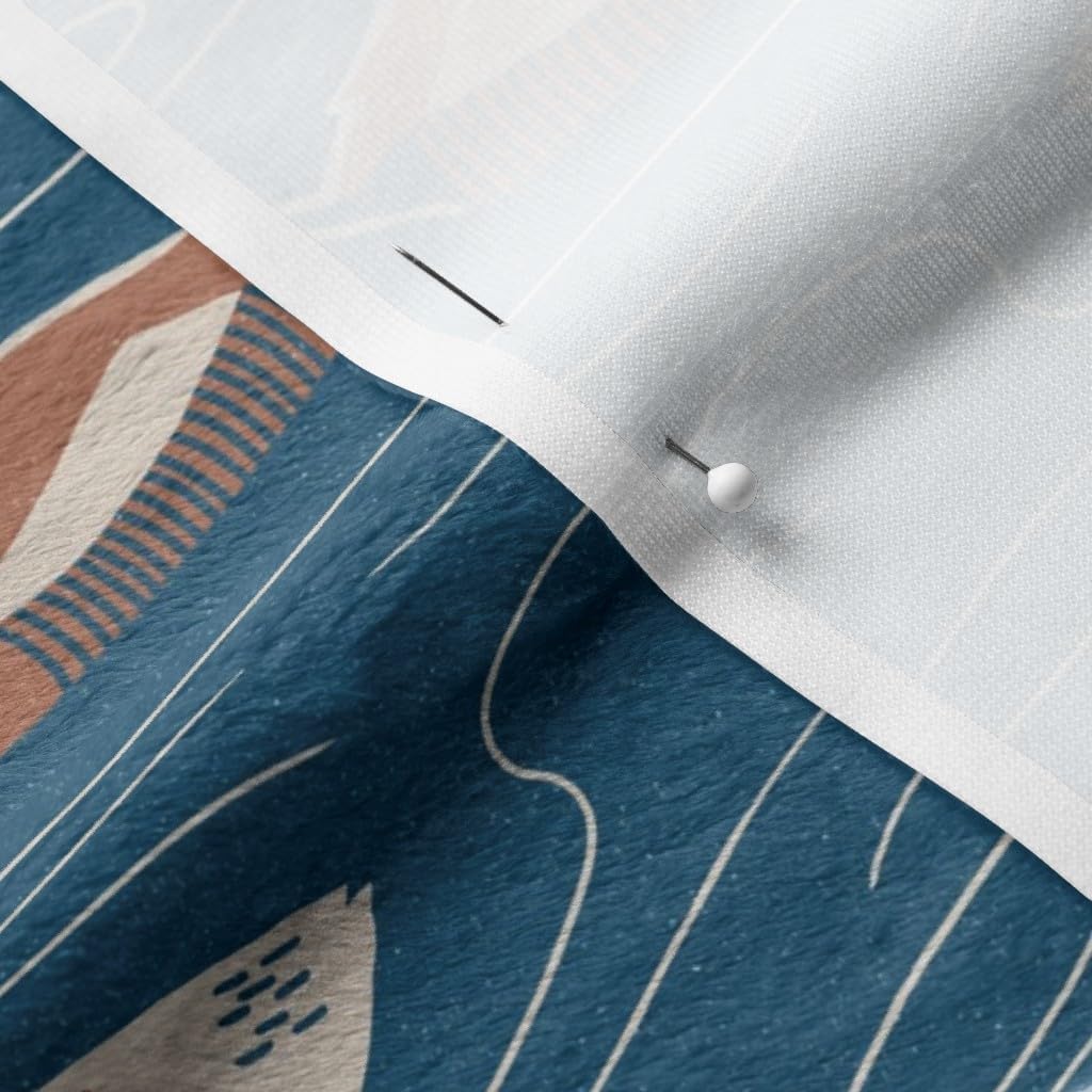 Spoonflower Fabric - Duck Swimming Aquatic Bird Rustic Printed on Minky Fabric by The Yard - Sewing Baby Blankets Quilt Backing Plush