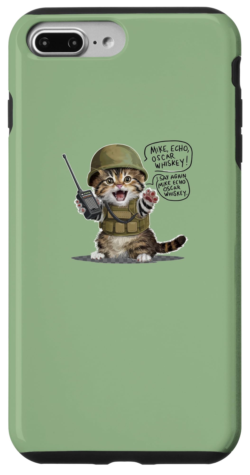 iPhone 7 Plus/8 Plus Funny Phonetic MEOW Demanding Kitten Case