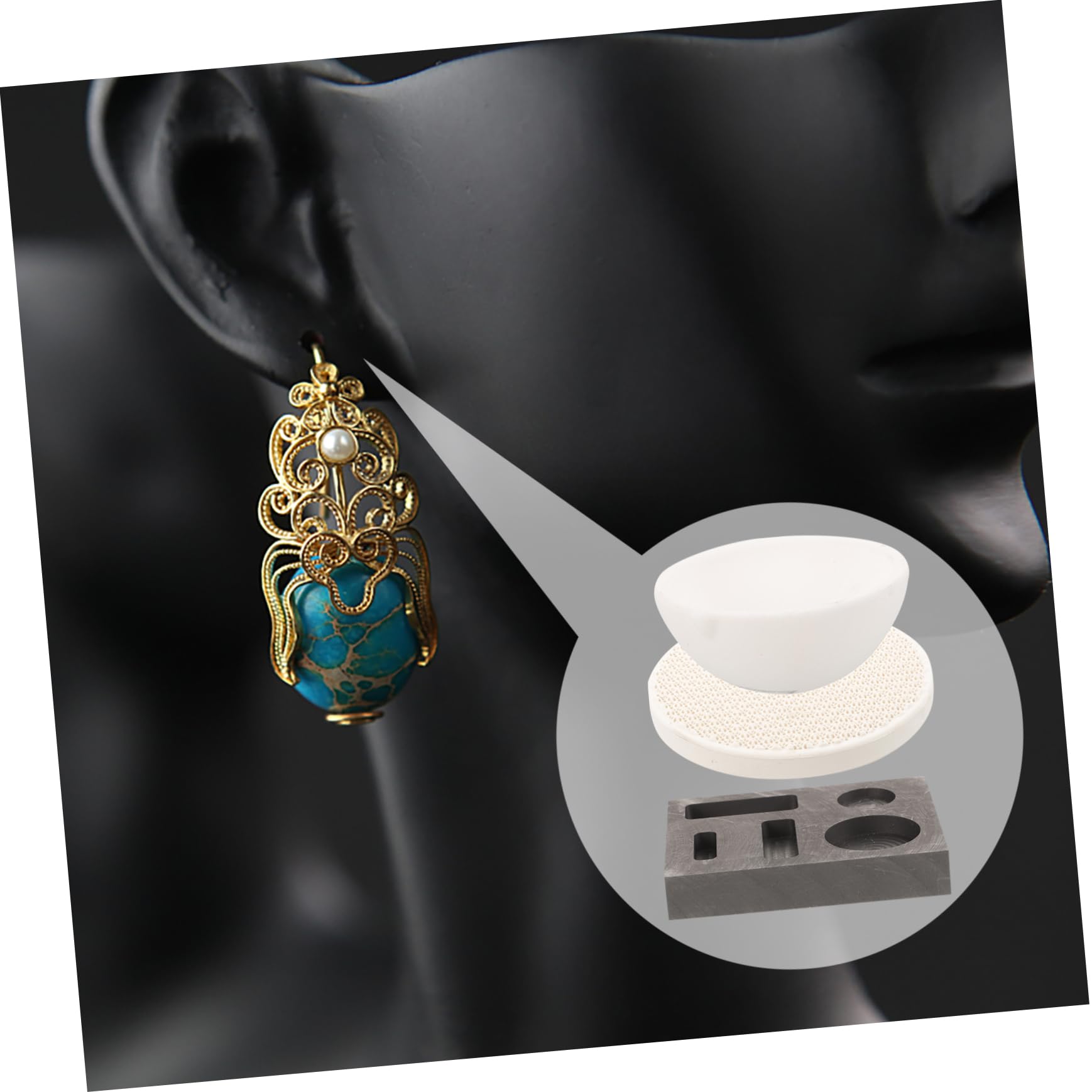 DOITOOL 1 Set Set Portable Graphite Crucible Set Durable Melting Kit with Crucibles for Gold Silver and Casting Excellent Thermal Conductivity for Quick Heating and Cooling for