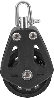 Kisangel Sailing Pulley Sailboat Lift Tool Swivel Pulley for Sailboat Quick Release Swivel Jaw Snap Sailing Shackle Rotary Tool Plastic Drum Plastic Snaps Lifting Sailboat Pulley Appendix