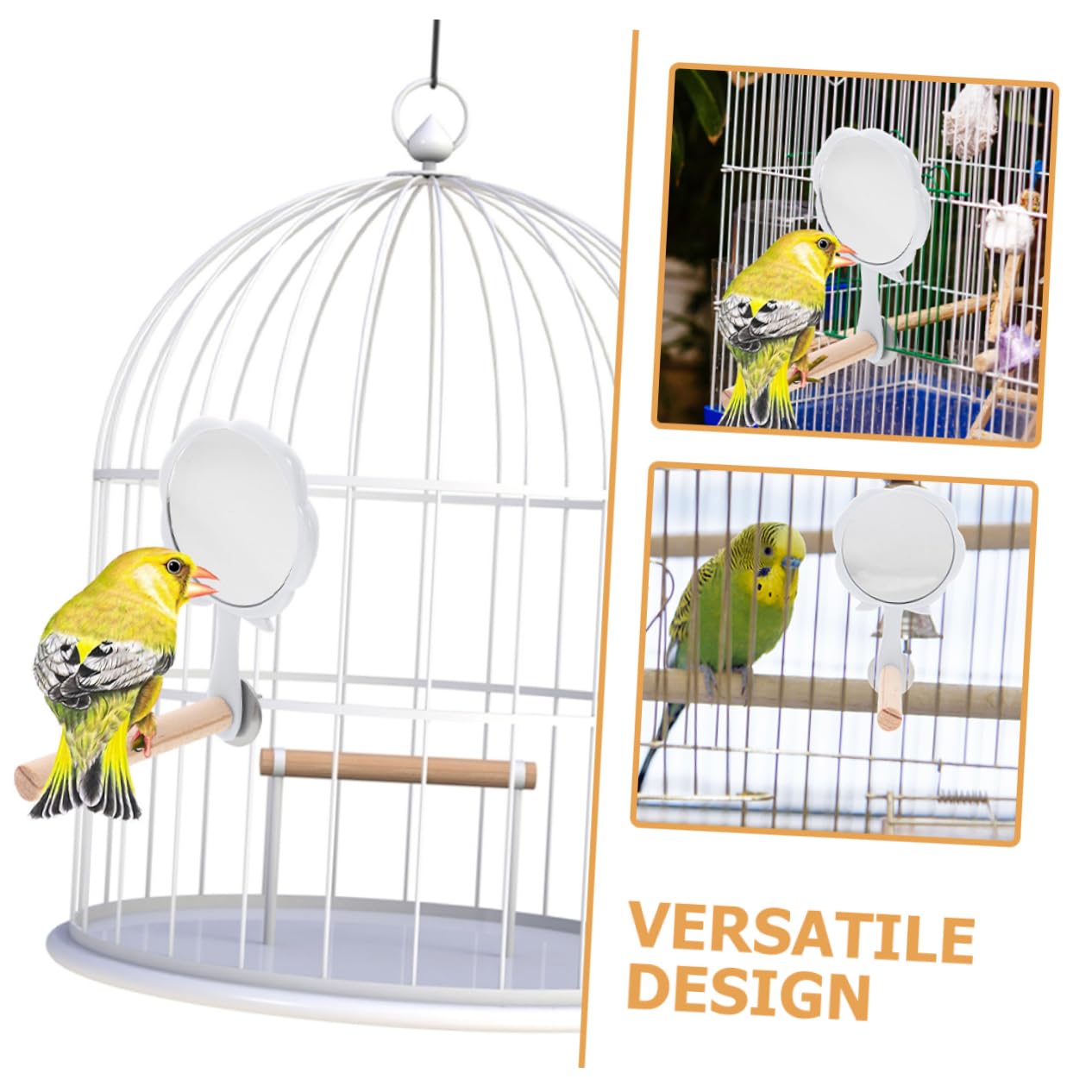Yardwe 8 Piezas pájaro de Juguete Jaula periquitos Jaula para periquitos jaulas para periquitos Suministros para Aves Percha de Madera para Loros Accesorios para jaulas de pájaros
