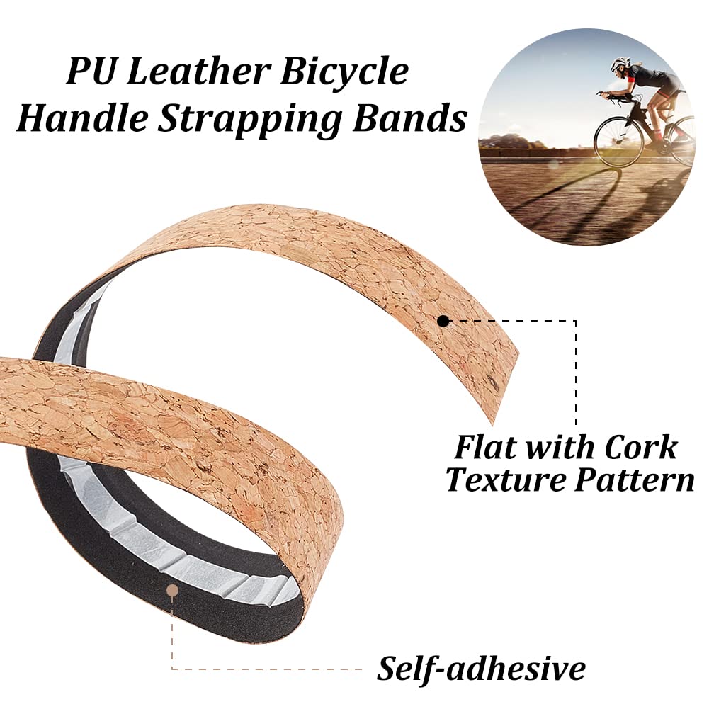4 Rouleaux De Ruban Guidon Liège OLYCRAFT 12,6m, Auto-adhésif En PU, Pour Vélo Et Accessoires