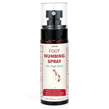 Foot Numbing Spray for High Heels, Cooling Foot Comfort Spray for Women, Helps Ease Foot Fatigue & Discomfort from Wearing Heels, Standing All Day, Work, Weddings, Events & Travel - 2.7 FL OZ