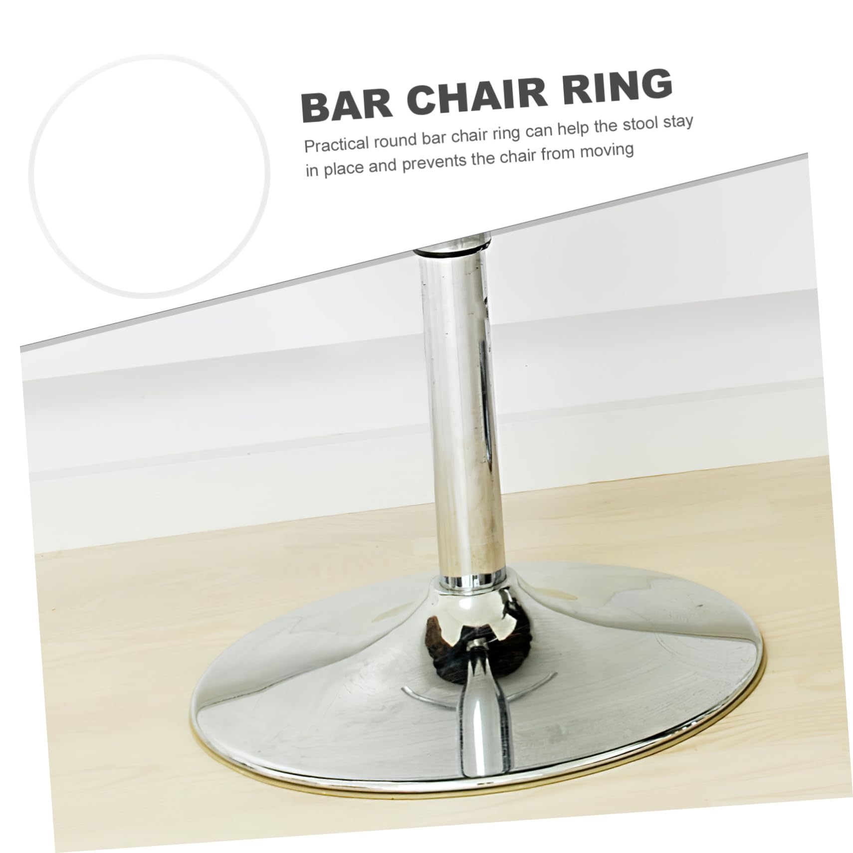 2-pack barkruk beenbeschermers ring, antislip siliconen stoelpoot vloerbeschermer, stil en krasbestendig, rekbaar, geschikt voor stoelbasis van 41,9 tot 47 cm (2 stuks, zwart