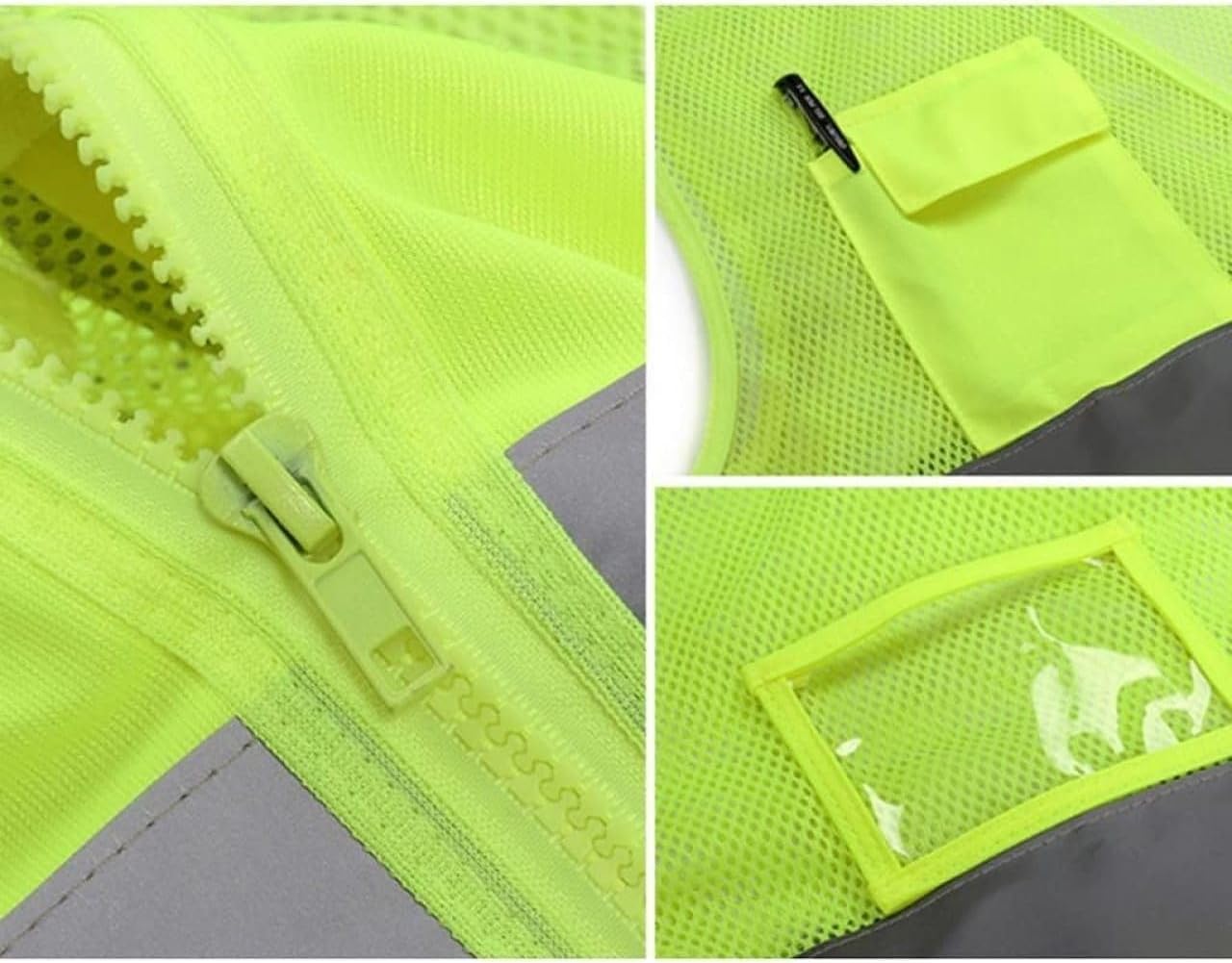 hi vis chaleco reflectante de alta visibilidad, Chaleco de seguridad Chalecos de seguridad reflectantes ligeros
