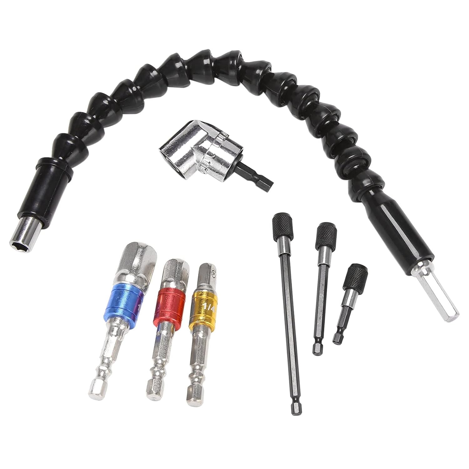 Tool Part for 8 Pcs Magnetic Screwdriver Bit Holder Magnetic Hex Shank Screwdriver Bits with Right Angle Drill Bit