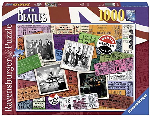 Ravensburger The Beatles Tickets 1000 Piece Jigsaw Puzzle for Adults – Every Piece is Unique, Softclick Technology Means Pieces Fit Together Perfectly - Les Beatles, Paul McCartney, John Lennon, RIngo Starr, George Harrison Ravensburger The Beatles Tickets 1000 Piece Jigsaw Puzzle for Adults – Every Piece is Unique, Softclick Technology Means Pieces Fit Together Perfectly