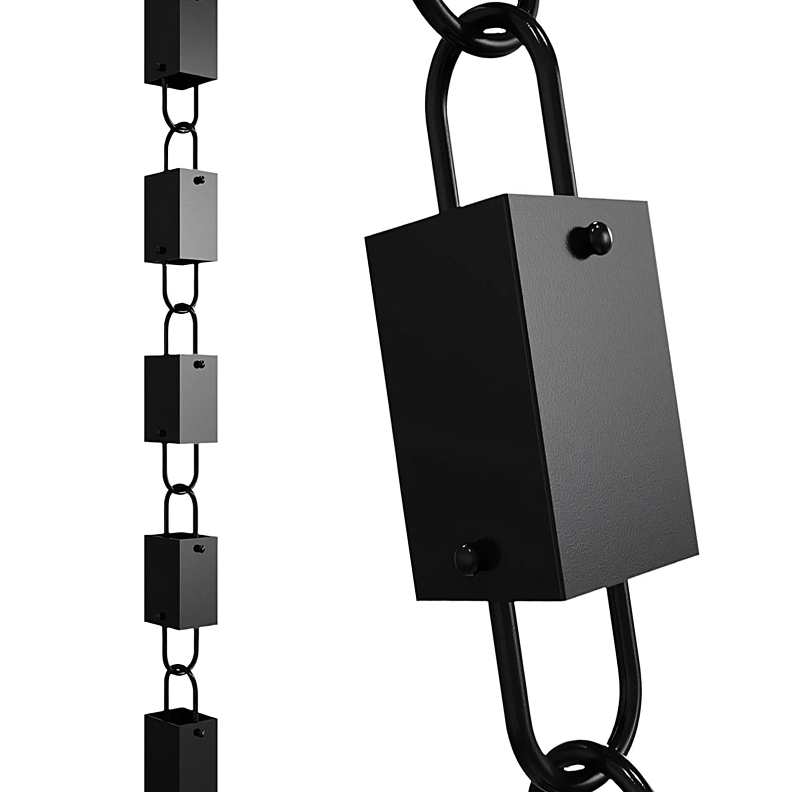 Gouttière rectangulaire en kit complet anti-rouille pour drainage de toiture et façade