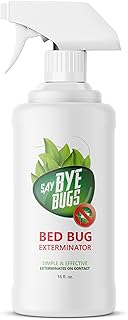 Bed Bug Spray for Getting Rid of Bed Bugs Permanently. Say Bye Bugs - a Non-Toxic, Kill on Contact Treatment That Doesn't Stain & is Odor Free. Simply Shake & Spray (1x 16oz).