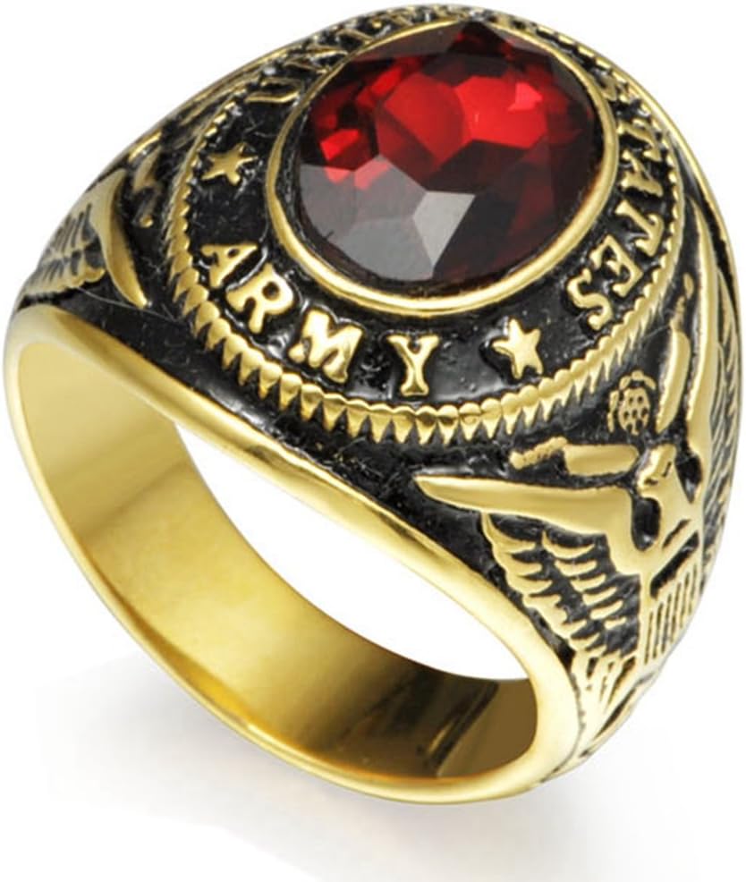 Jude JewelersGold Plated Stainless Steel United States Army Ring