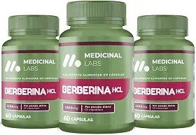 KIT 3 BERBERINA HCL 1500MG 60 CAPSULAS - MEDICINAL LABS