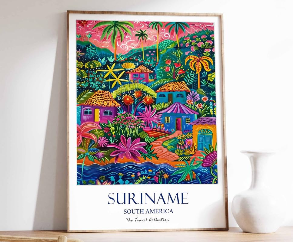 Poster Suriname pour decoration murale inspirante de salon