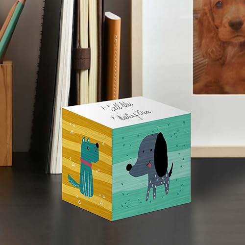 Miniatura 5 de Whimsical Cats - Cubo de notas adhesivas para gatos, 600 hojas, bloque de notas de 2.75 pulgadas impreso en 4 lados, diseño felino diferente en cada