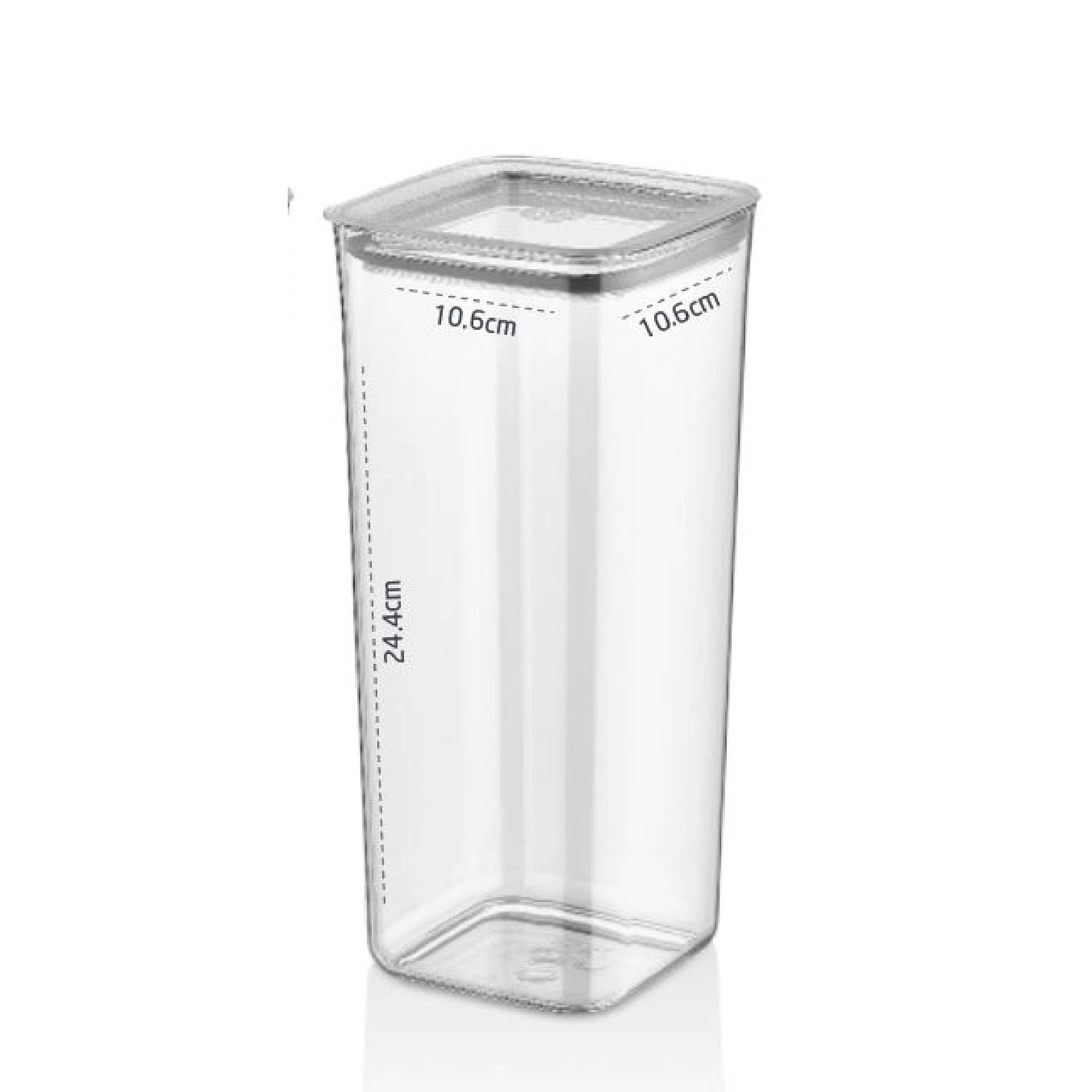 Vip Ahmet 12er luftdichtes Frischhaltedosen-Set für Küche und Speisekammer, vakuumversiegelte, BPA-freie Kristall-Glimmerdosen für Müsli, Mehl, Nudeln und Gewürze, 1,7 l Volumen