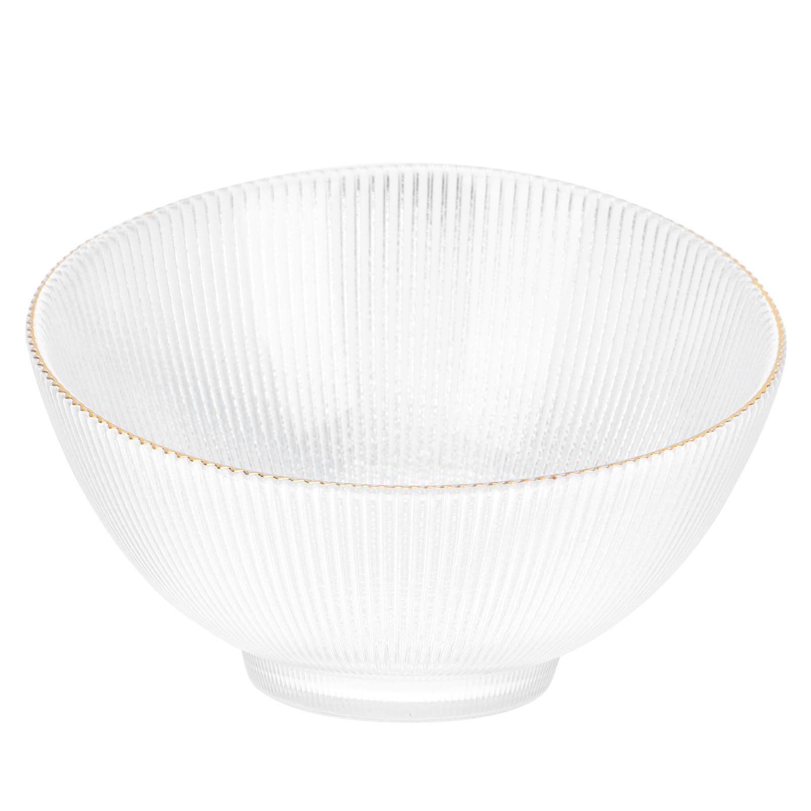 Tazón transparente de vidrio para ensalada y postre cuenco de cristal doméstico