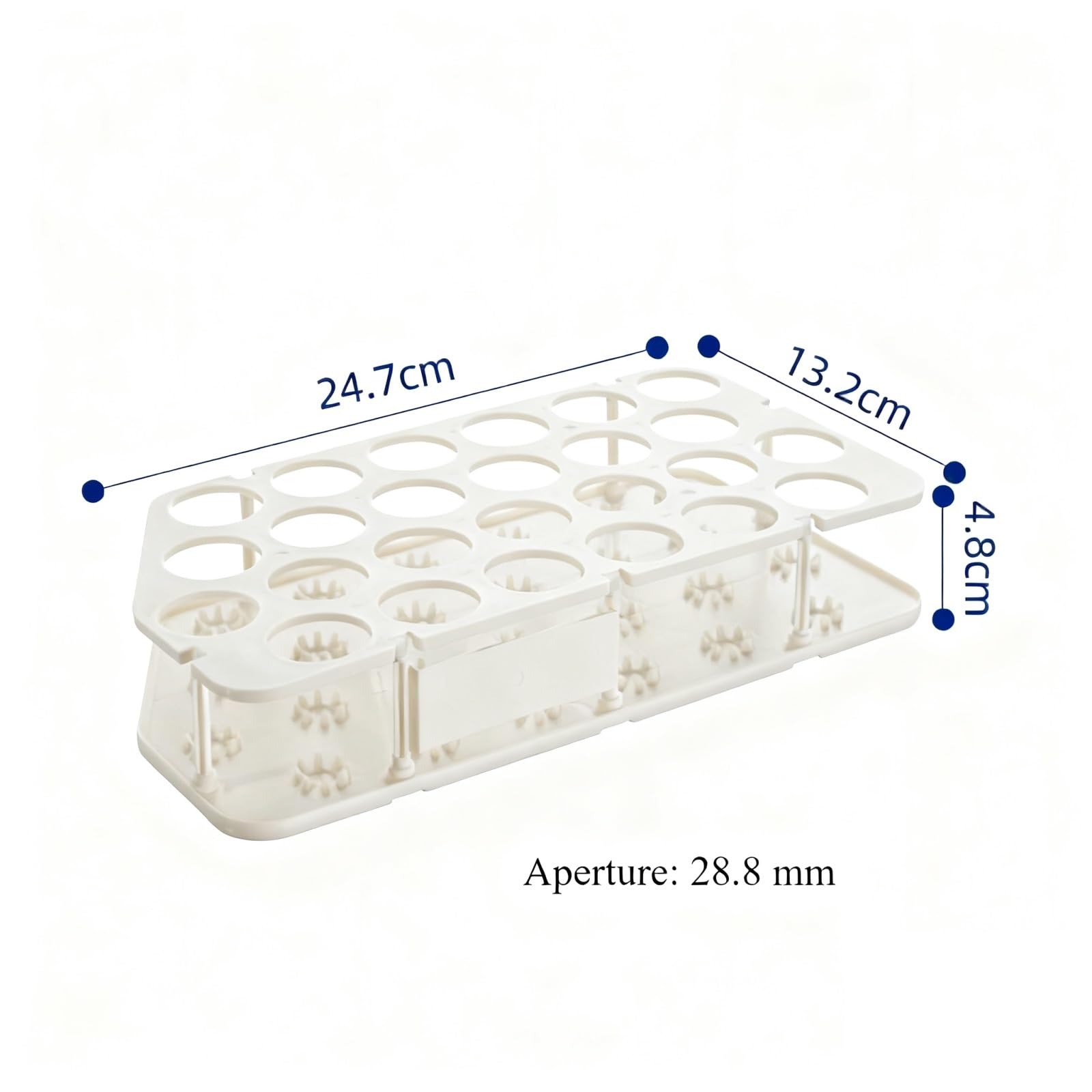 Reagenzglasständer Waschbar Reagenzglasgestell Aus Kunststoff Mit 25 Löchern For Laborexperimente Schule Labor(24.7x13.2x4.8cm)