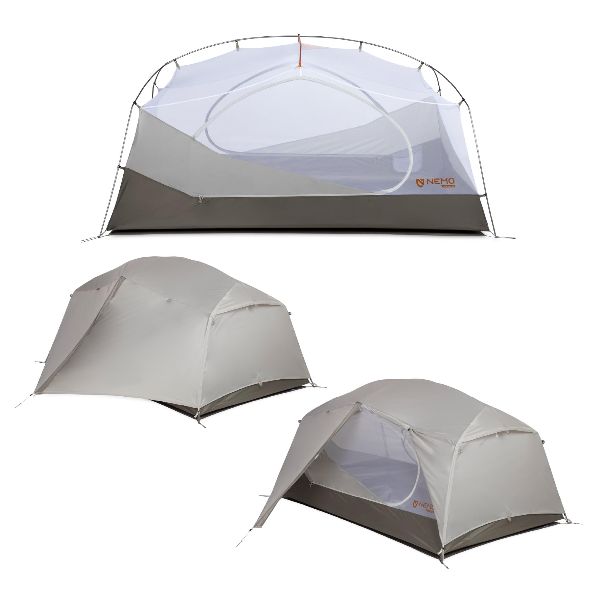 NEMO Equipment Aurora Backpacking Zelt & Fußabdruck - Nebel / Smokey Olive