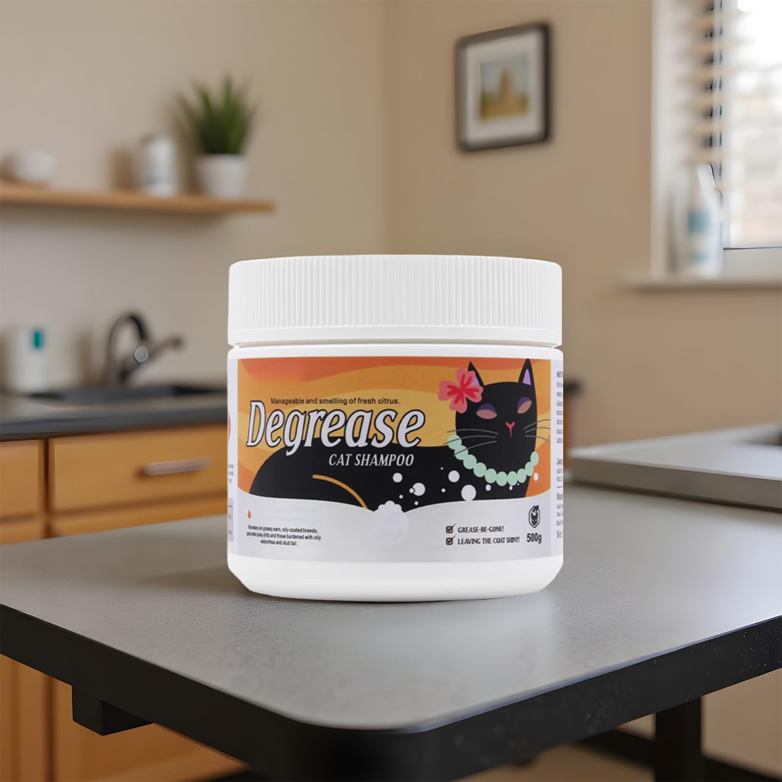 Gel de Baño Corporal para Gatos | Crema Desengrasante para Gatos | Champú Hidratante en Crema 500G para Rutina Diaria de Baño de Cola Higiene Oídos Aseo Mascotas