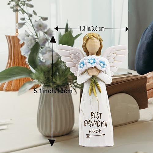 Miniatura 3 de AUKEST Regalos de cumpleaños y Navidad para abuela, regalos para abuela por primera vez, figura esculpida pintada a mano