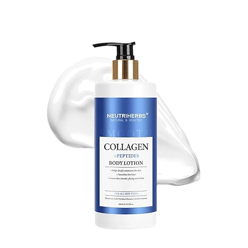 Neutriherbs Loción corporal para mujer para piel seca con colágeno + avena, loción corporal orgánica que suaviza las líneas finas para todo tipo de