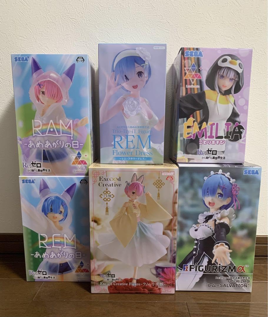 Amazon.co.jp: リゼロ フィギアセット レム ラム エミリア : おもちゃ