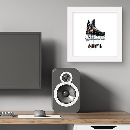 Miniatura 5 de Trends International Gallery Pops NHL Arizona Coyotes - Arte de pared de patín de goteo, versión enmarcada blanca, 12 x 12 pulgadas