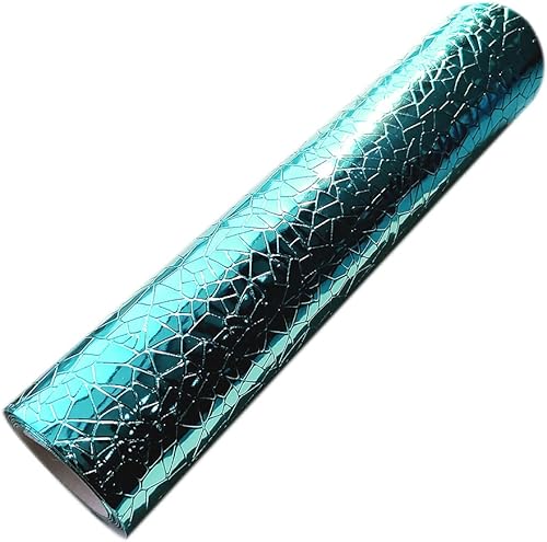 Miniatura 23 de HYANG - Cubo de agua de metal con relieve de espejo dorado, hojas de piel sintética dorada, 1 rollo de 12 x 53 pulgadas, piel sintética muy adecuada