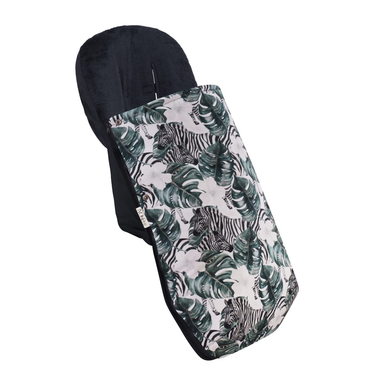 JYOKO KIDS Saco Universal para Cochecito, Sacos de Abrigo para Carritos, Saco Invierno Silla Paseo, Saco de Silla de Bebe con Cremallera Desmontable, Capa regulable (Zebra, Polar)