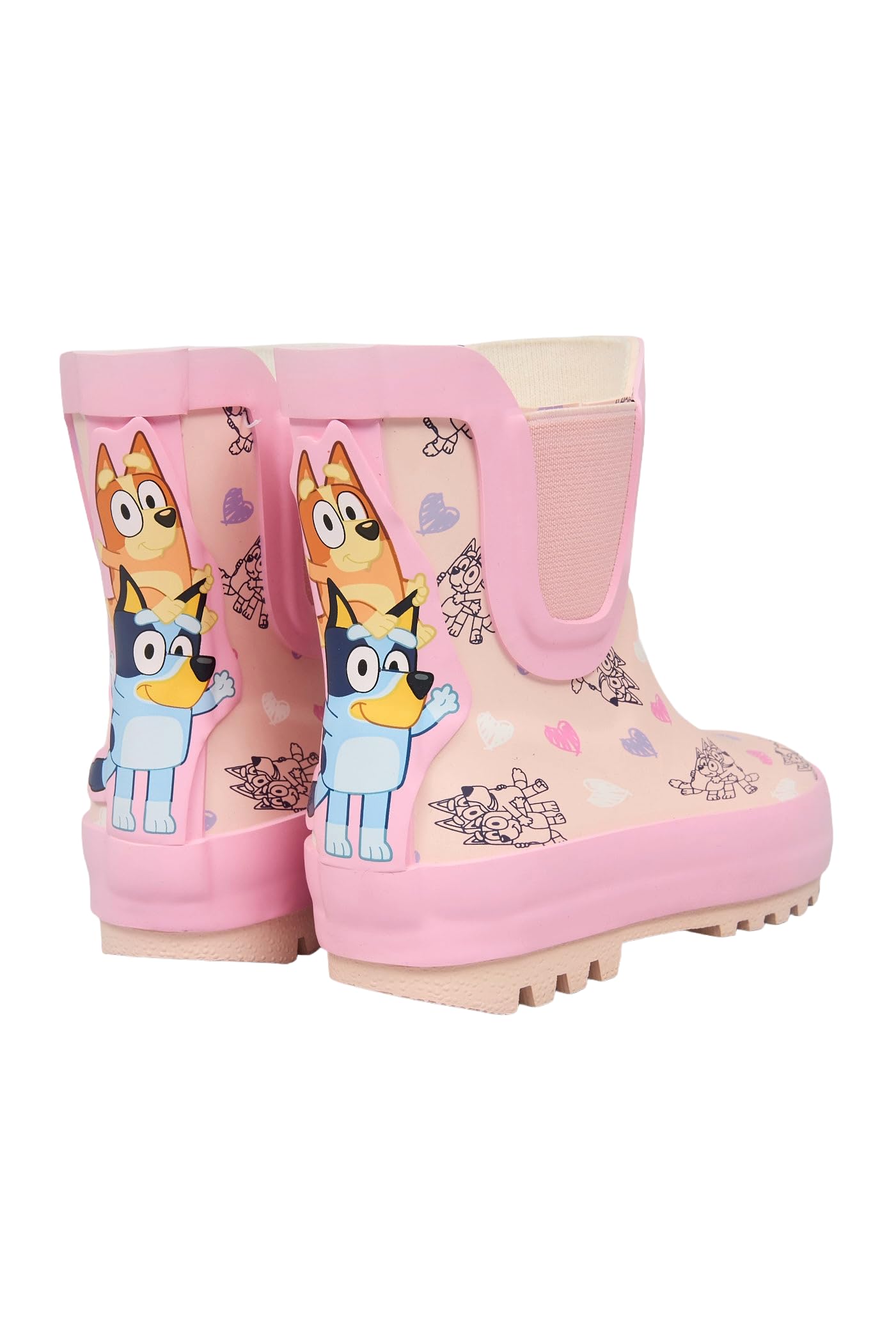 Bluey Stivali di gomma impermeabili per bambini – Stivali da pioggia Chelsea per ragazze – Graziosi stivali di gomma stampati per bambini all'aperto