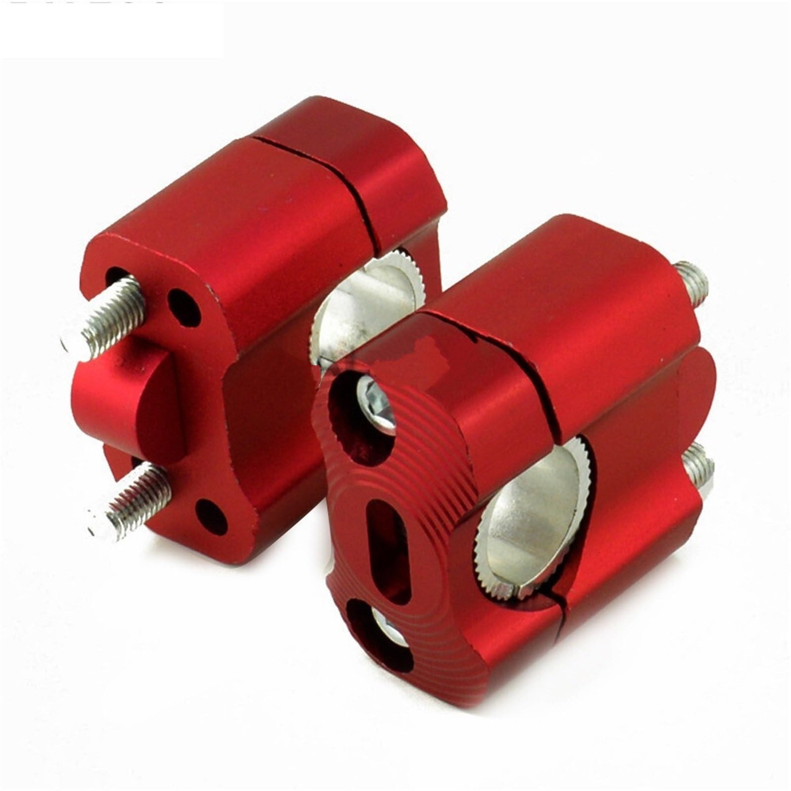 Pince de guidon pour moto ATV rouge adaptateur pontet 22mm 28mm