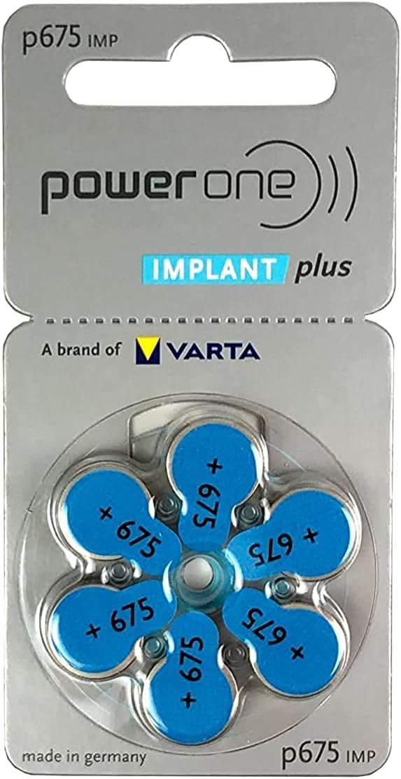 Power One 10 Packs (60 Batteries) Power One Cochlear Implant Batteries! 60 batteries by Power One.