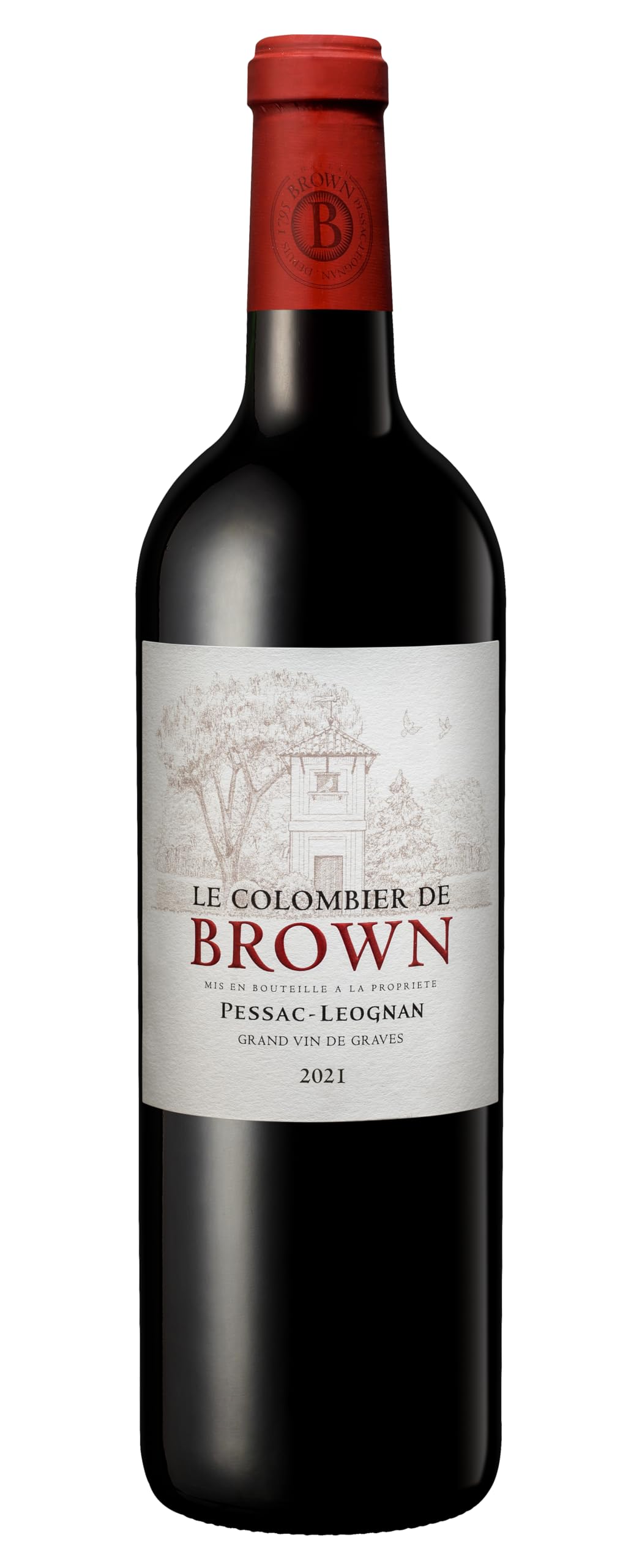 Colombier de Brown - AOP Pessac-Léognan - Vin Rouge - Millésime 2021-1 bouteille x 75cl