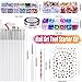JOYJULY Nail Art Brushes & Decorations Kit - 3D Nail Art, Dotting Tools, Glitters, Stickers, Rhinestones, Foil, Striping Tapes