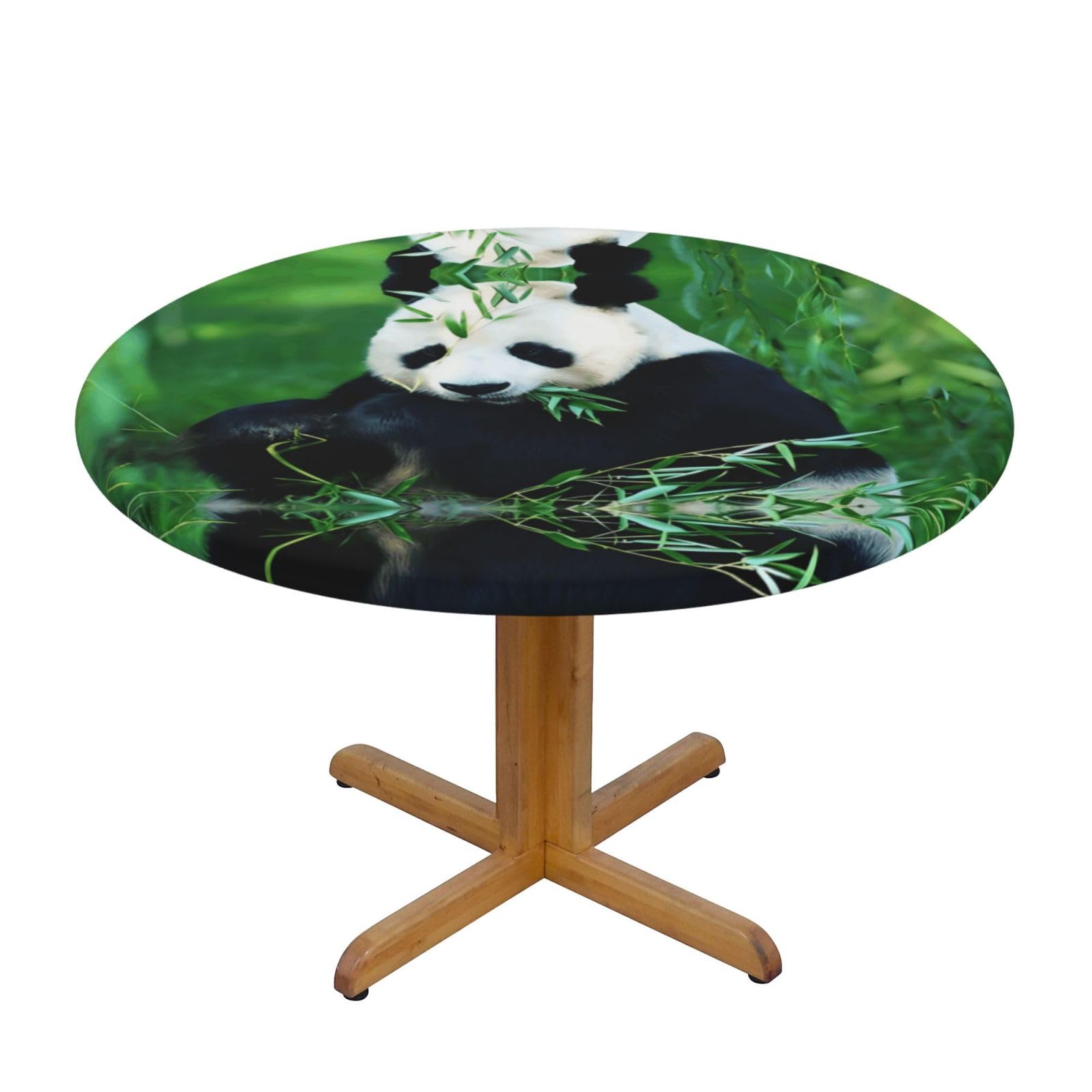 ZQYTGFDC Panda M Decorative Round Tablecloth Waterproof Anti Stain Oil Proof Size for 40 50 inch