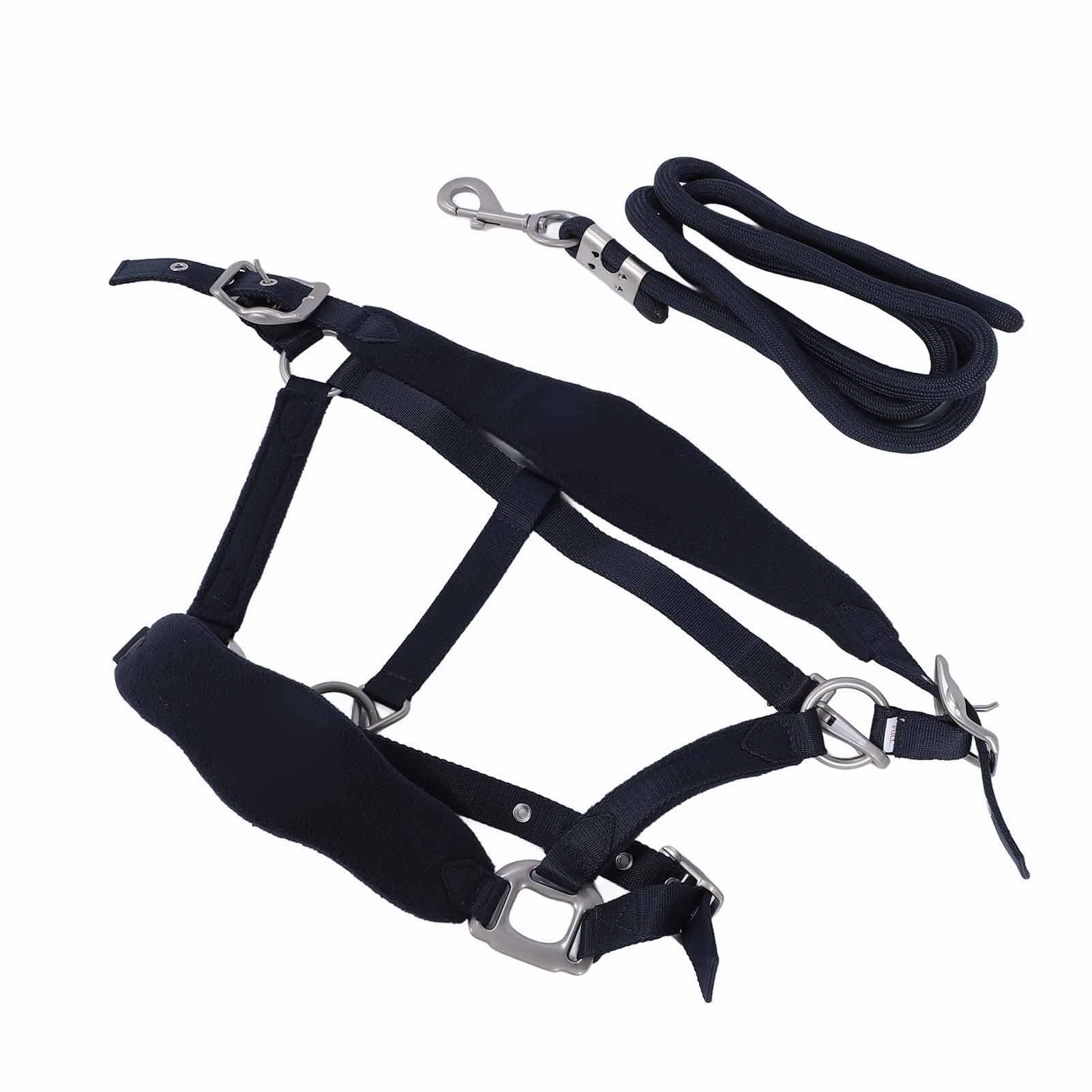 EMUKOEP Cómodo Juego de Correa Halter de Poliéster para Caballos con Acolchado Suave para Entrenamiento de Caballos (#1)