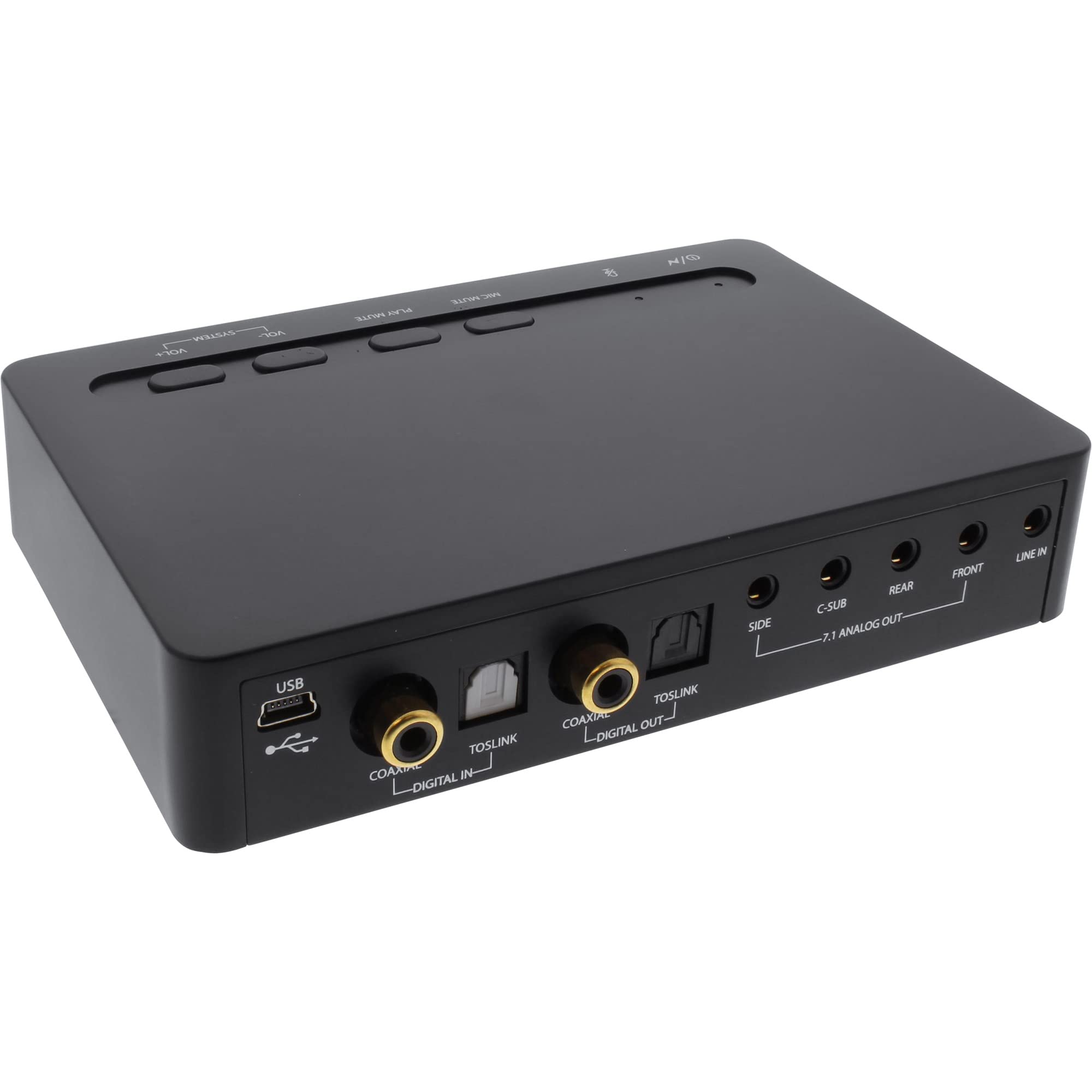 InLine 66670B USB 2.0 SoundBox 7.1 48 kHz 16-bitowy Toslink Digital IN/OUT