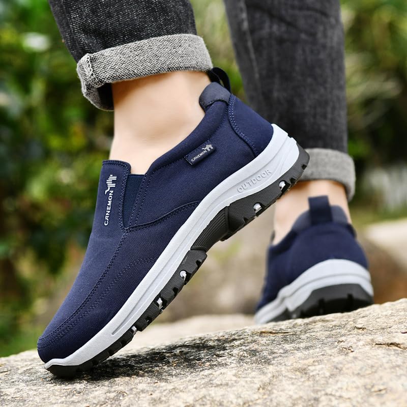 Men's Slip on Casual Shoes Anti-Slip Breathable Walking Shoes, Lightweight Outdoor Hiking Shoes3
