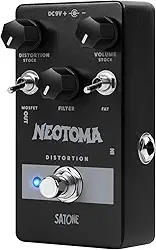 SATONE Pedal De Efeito De Distorção Para Guitarra Elétrica Satone S809 Neotoma - Pedal De Metal Acústico Com Predefinição De Efeito De Distorção Clássico Com True Bypass