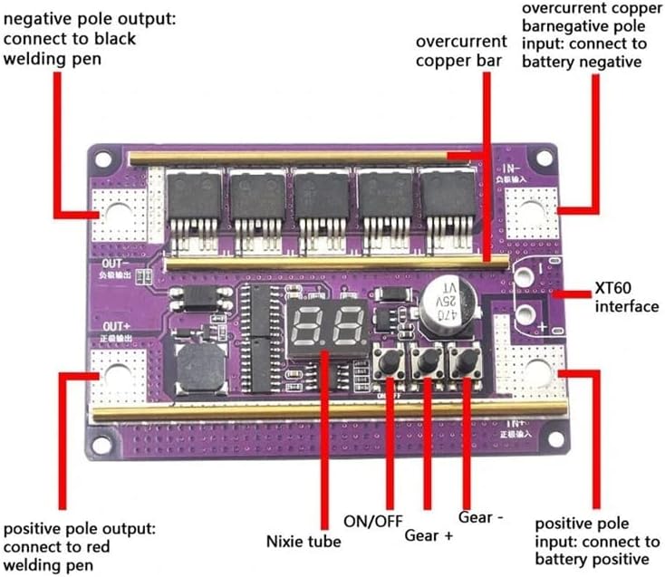 ABHU Spot Welder DIY Kit 99 Gears Of Power Adjustable Spots Welding Control Board For Welding 18650 Battery 0.05-0.3Mm