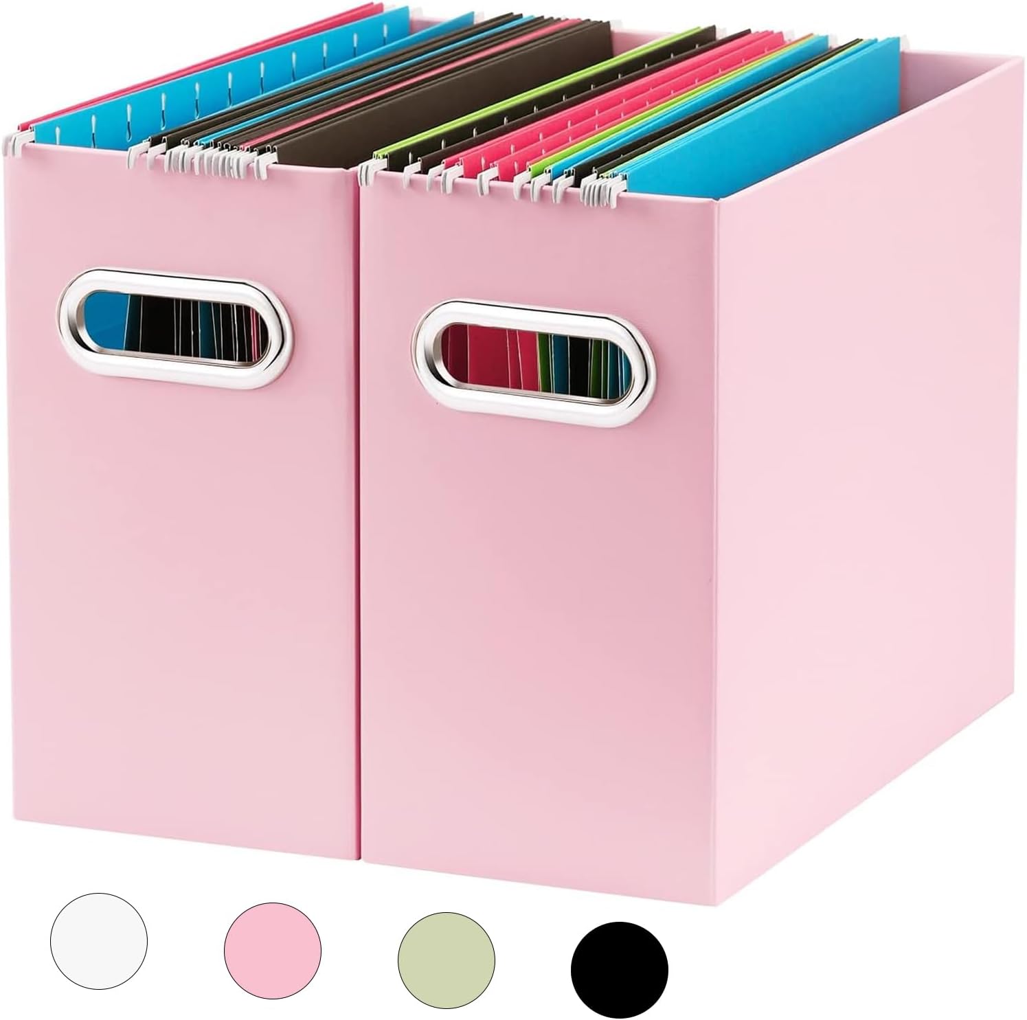 Oterri File Organizer, Small Storage Box, Cardboard File Folder