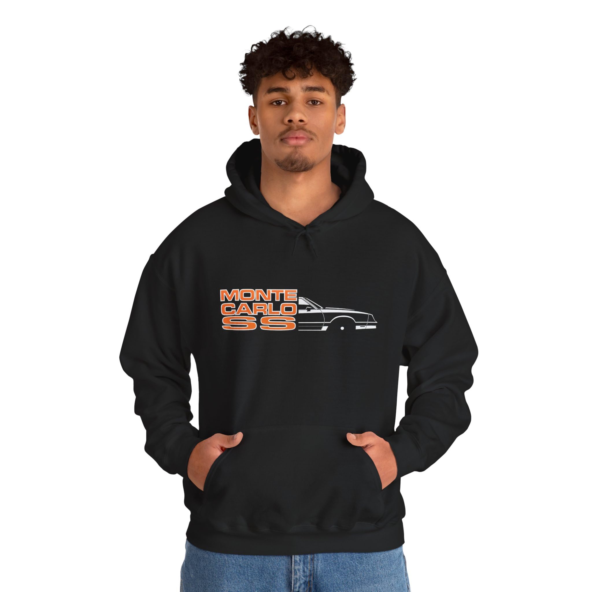 Monte Carlo SS retro bluza z kapturem klasyczna uliczna wydajność samochód grafika vintage styl sweter