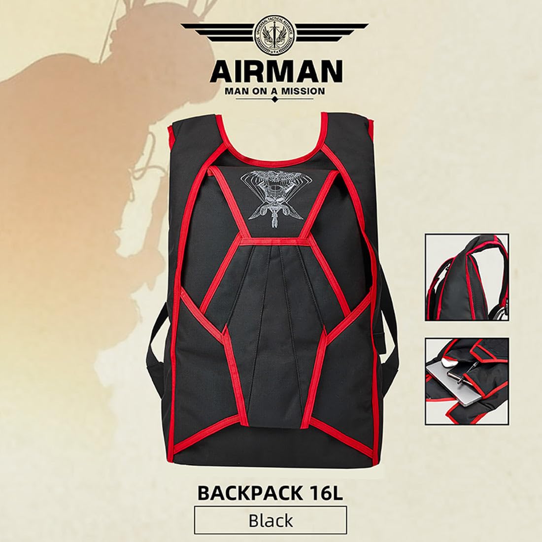 16L Taktischer Outdoor Rucksack, Funktioneller Outdoor Commute Wasserdichter Rucksack Taktische Ausrüstung Zubehör, Ein Geschenk für den Outdoor-Fan
