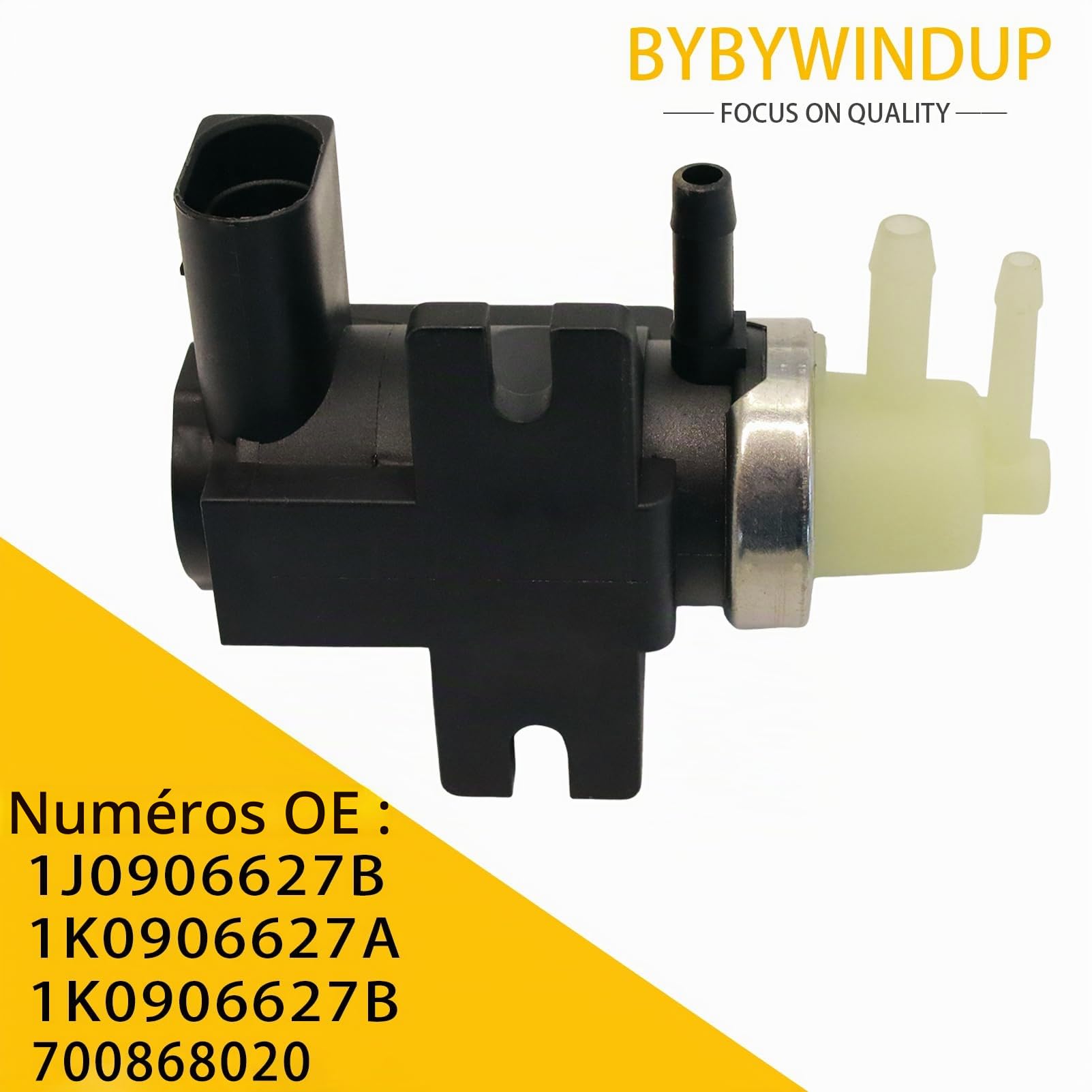 Valve électromagnétique de pression turbo compatible avec A3 Passat Golf Beetle Remplacement pour 1J0906627B 1K0906627A 1K0906627B